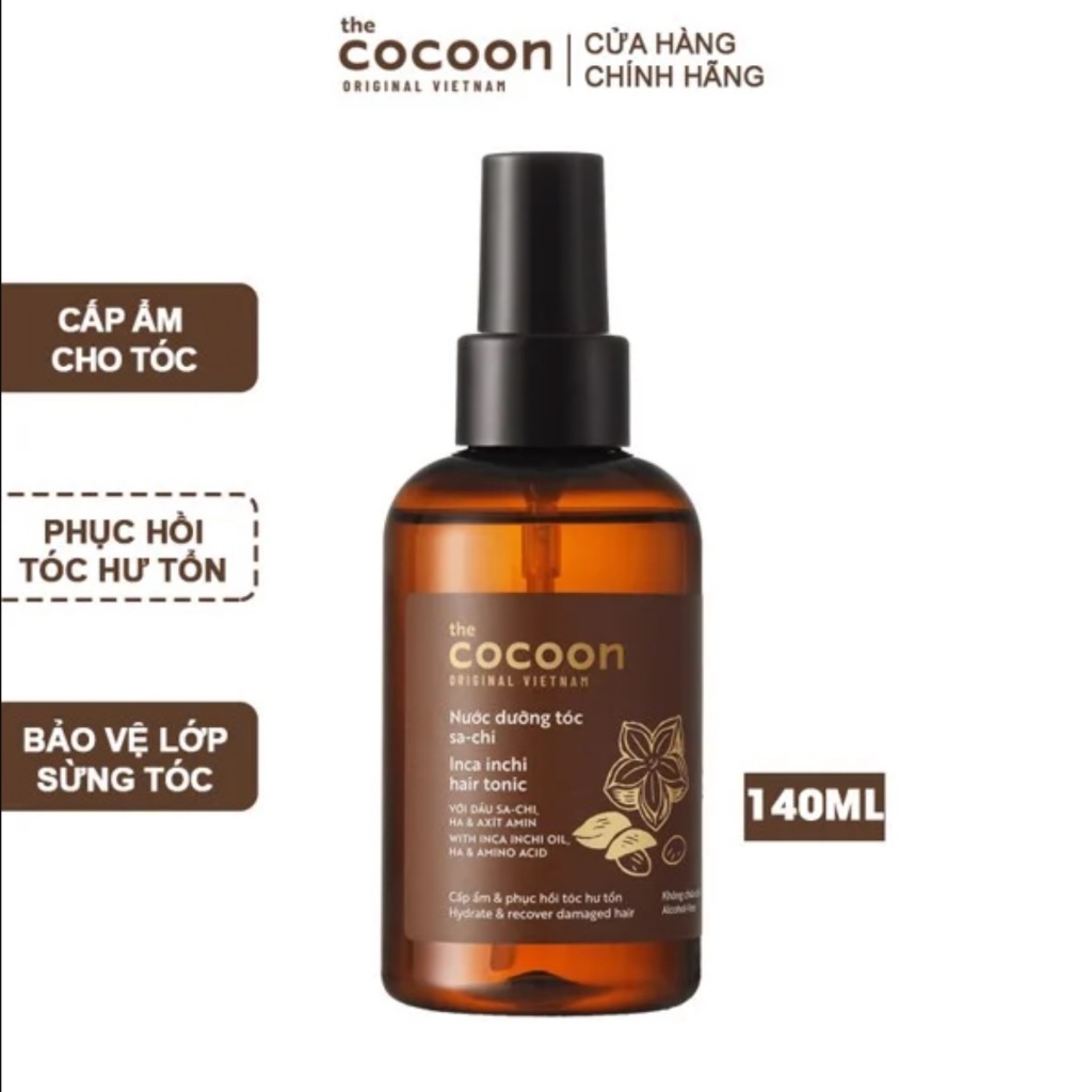 Nước dưỡng tóc sachi nước dưỡng tóc sa chi cocoon xịt dưỡng tóc cocoon nước xịt dưỡng tóc sachi cocoon 140ml phục hồi