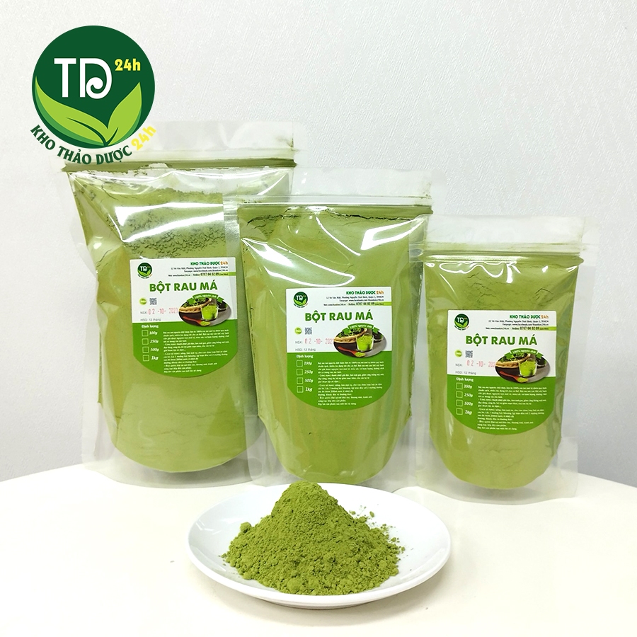 Bột rau má sấy lạnh nguyên chất, tách gân siêu mịn, detox cơ thể, thanh nhiệt, đẹp da, tốt tiêu hóa I Kho thảo dược 24h