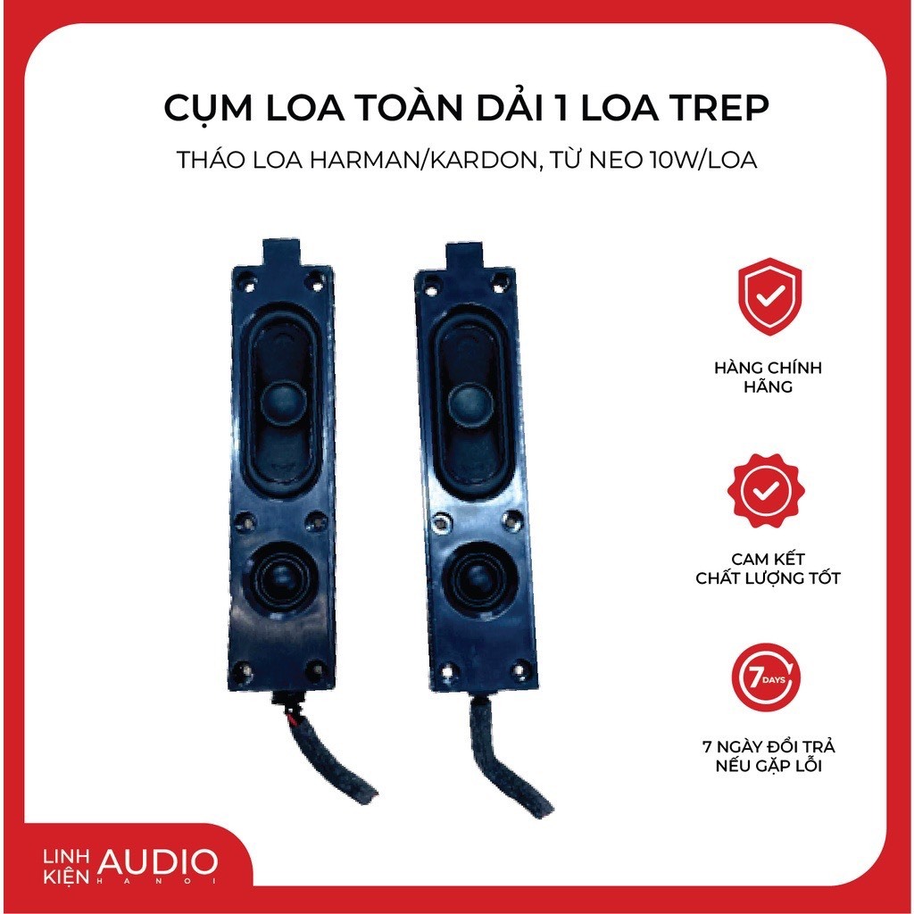 Cụm 1 loa toàn dải, 1 loa trép tháo loa Harman/Kardon, từ Neo, 10w/ loa