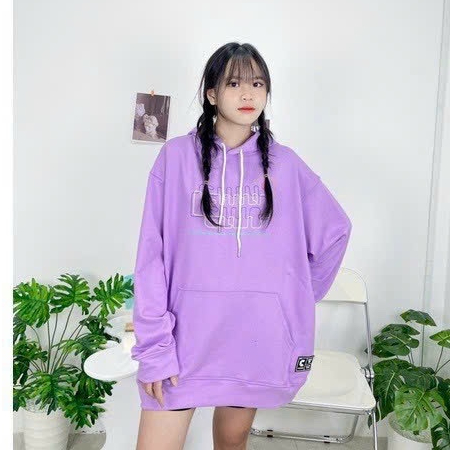 Áo Khoác HOODIE nữ nỉ bông mũ to 2 lớp in CHILL CLUB1  Unisex form rộng-shopsituoiteen