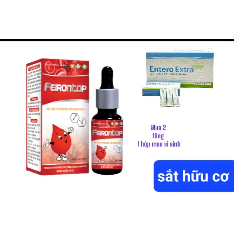 Sắt hữu cơ ferontop  tặng men vi sinh