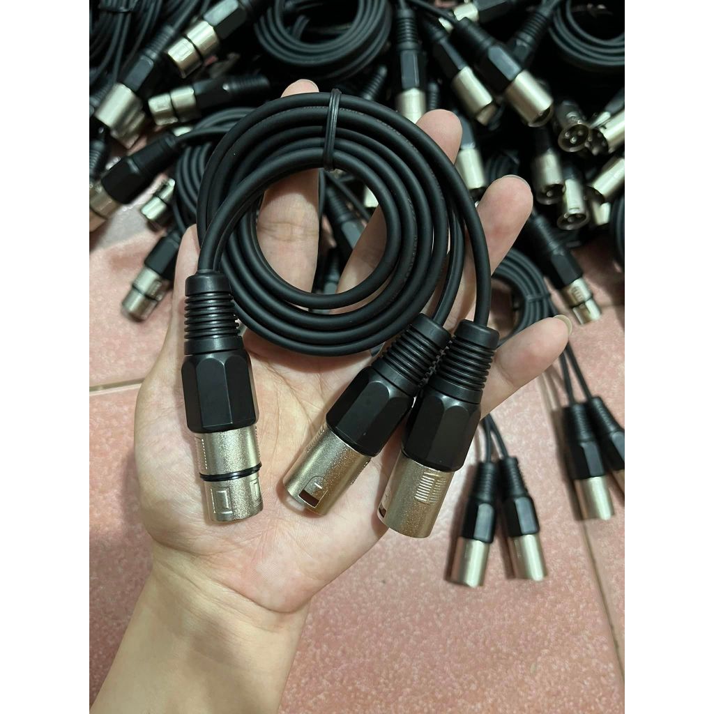 Dây Canon 1 Cái Ra 2 Đực Dành cho Đẩy 4Kênh Dài 1M hàng đẹp
