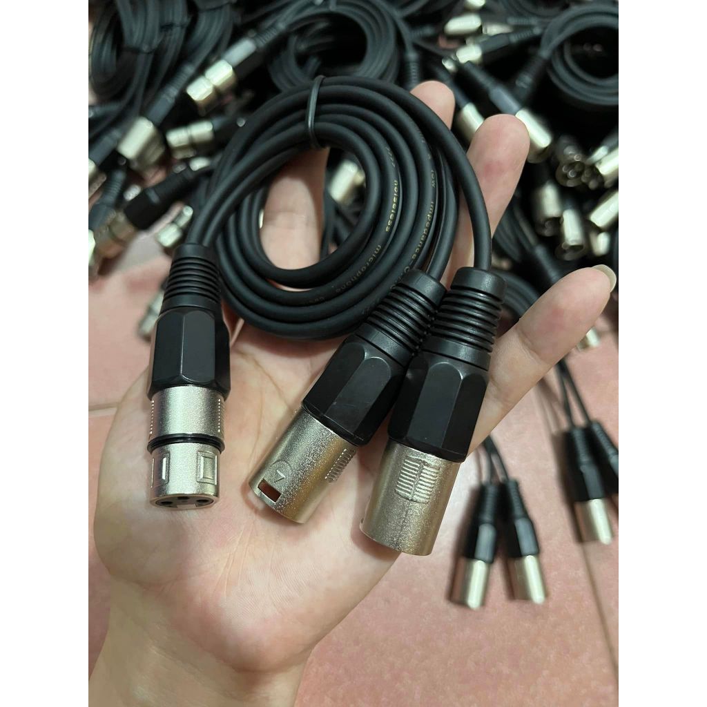 Dây Canon 1 Cái Ra 2 Đực Dành cho Đẩy 4Kênh Dài 1M hàng đẹp