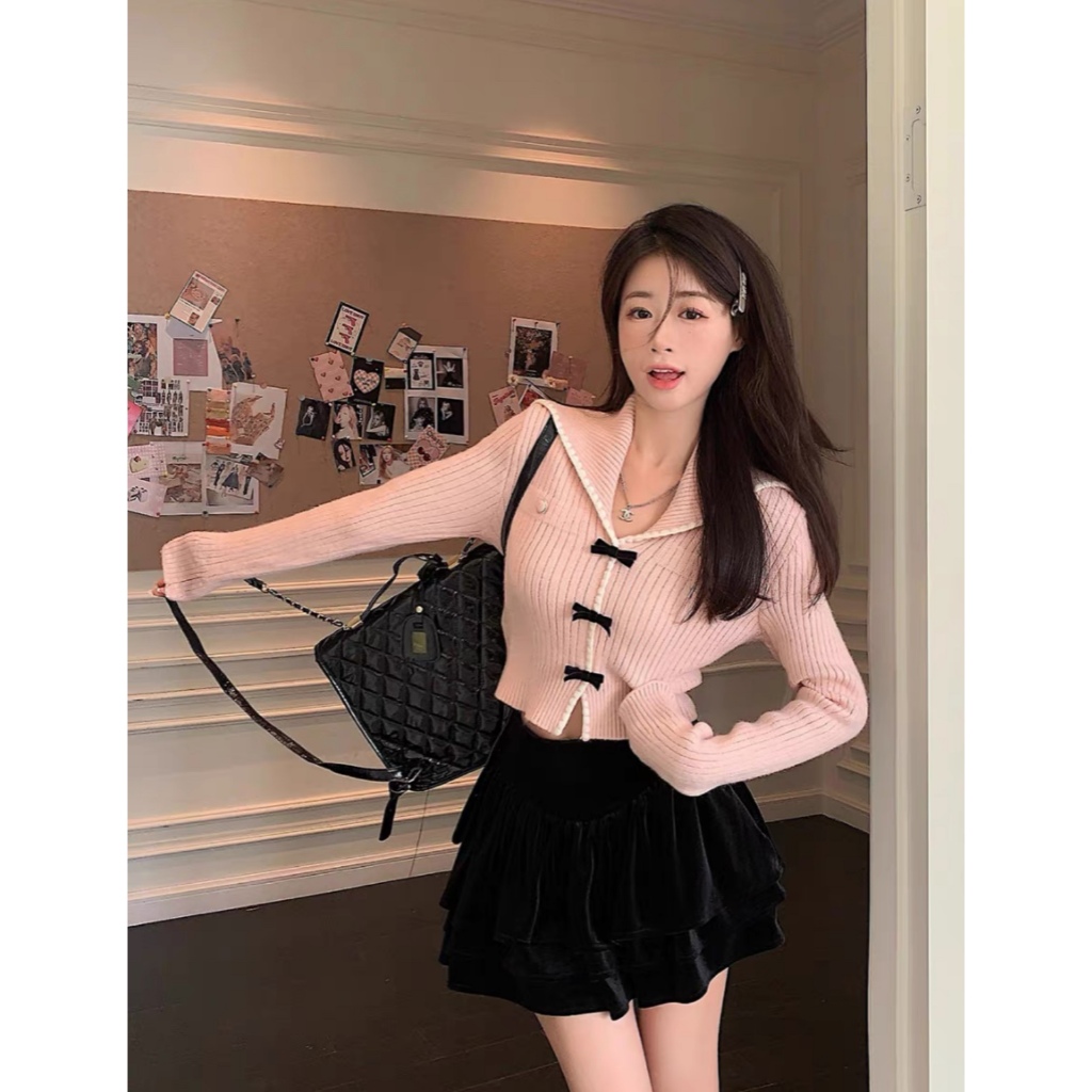 Chân váy nhung bbd Joomate 3 tầng sịn lắm lun  Mix đồ bao sang, hack dáng lắm ạ  034