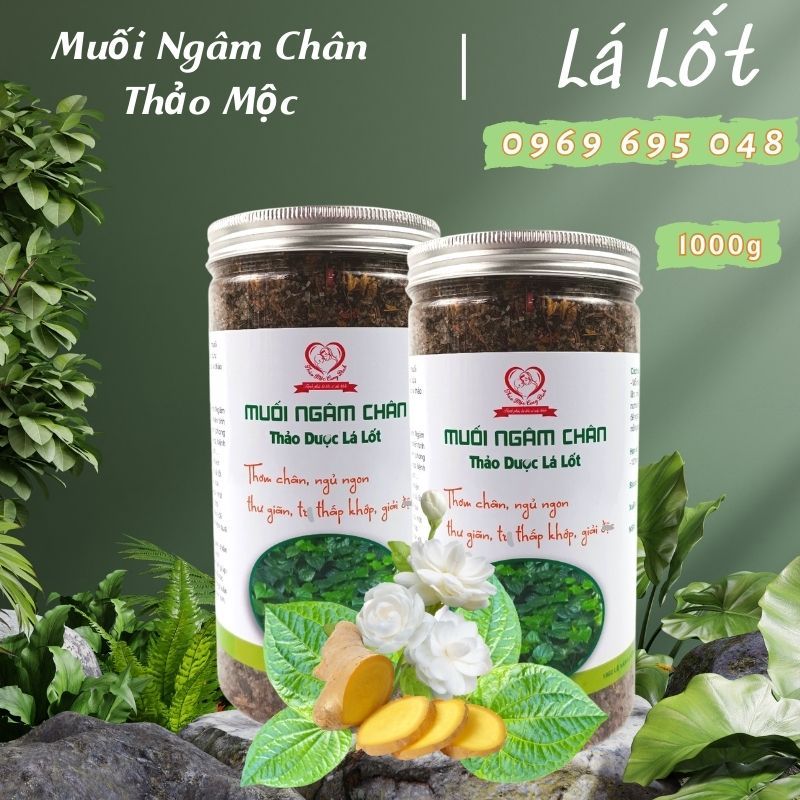 Muối Ngâm Chân Thảo D.ược Lá Lốt 1Kg- Thơm Chân , Ngủ Ngon Thư Giãn
