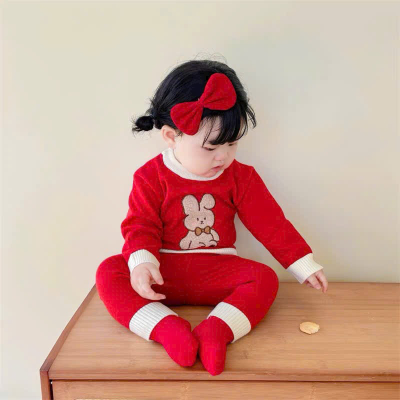 Set Bộ Len Thỏ Siu kute cho bé hàng Quảng Châu