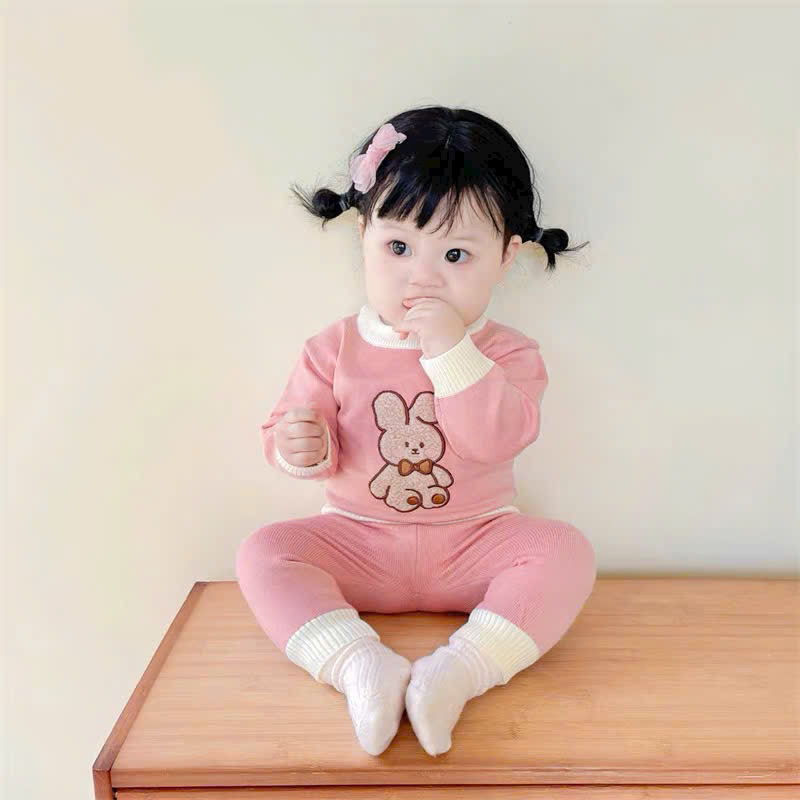 Set Bộ Len Thỏ Siu kute cho bé hàng Quảng Châu