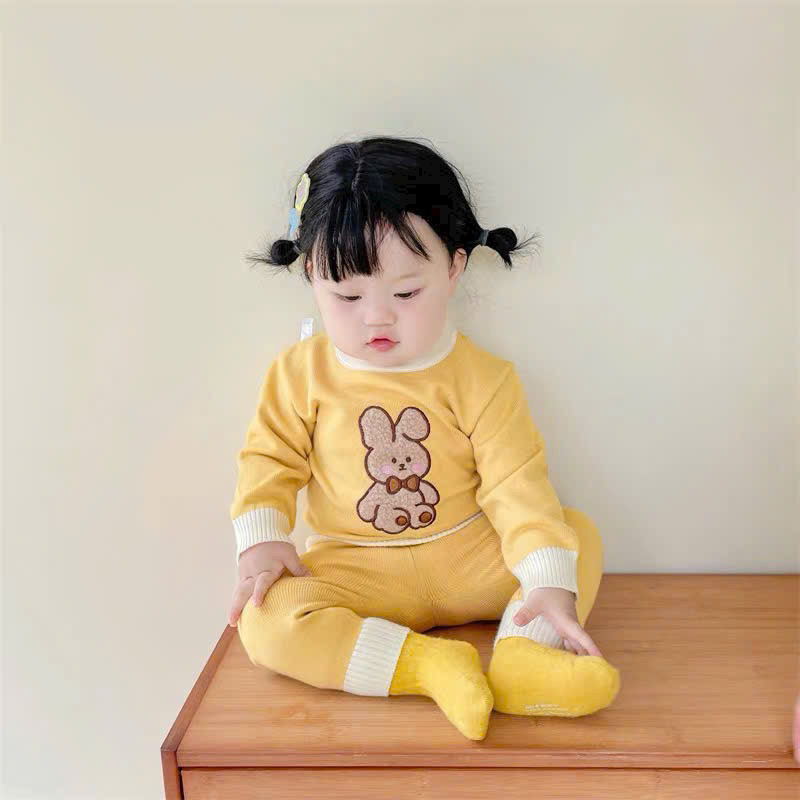 Set Bộ Len Thỏ Siu kute cho bé hàng Quảng Châu