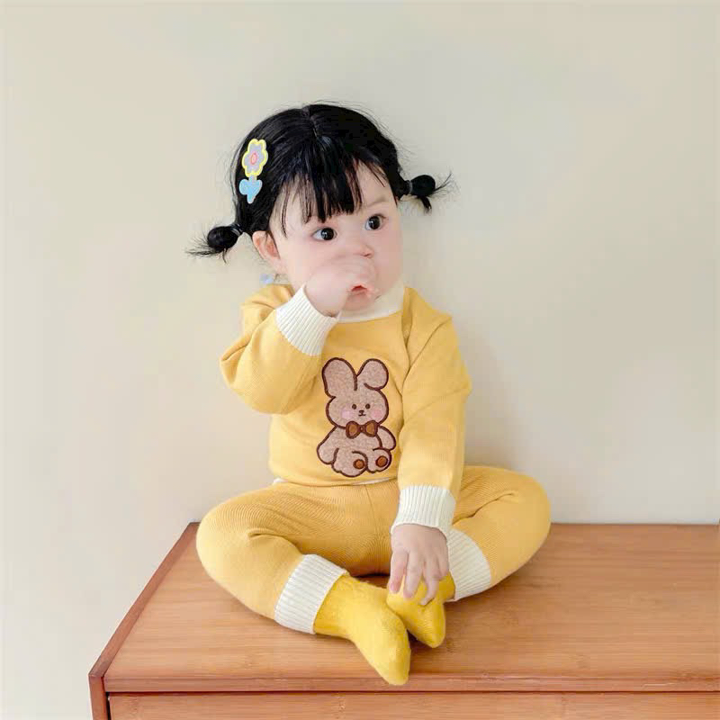 Set Bộ Len Thỏ Siu kute cho bé hàng Quảng Châu