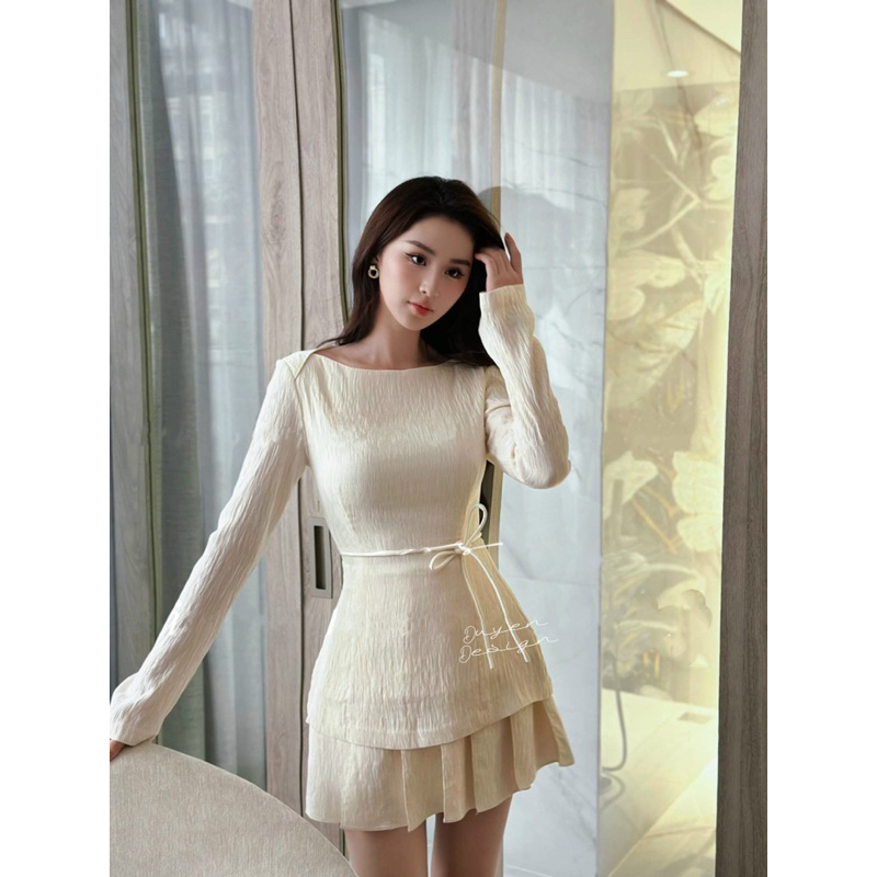 SET ÁO BÈO CHÂN VÁY TẦNG TIỂU THƯ