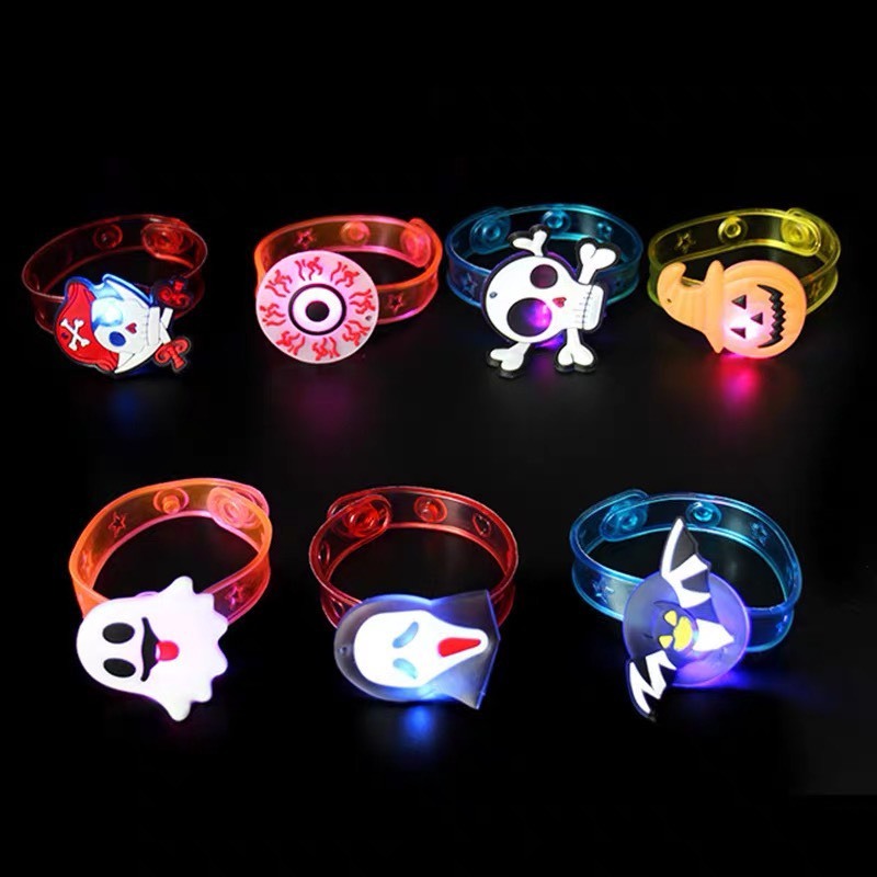 10 cái Vòng Cổ, Vòng Tay, Nhẫn Halloween phát sáng đèn led dễ thương cho bé