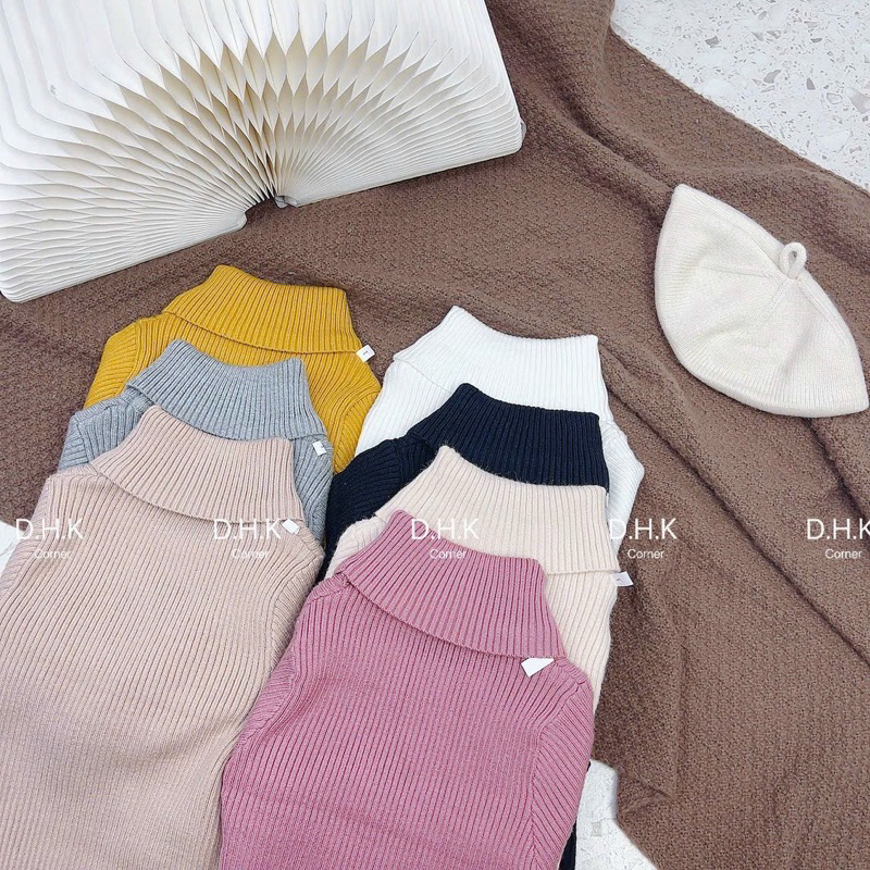 Áo Len Tăm cổ lọ hàng Quảng Châu cao cấp cho bé size 80-120