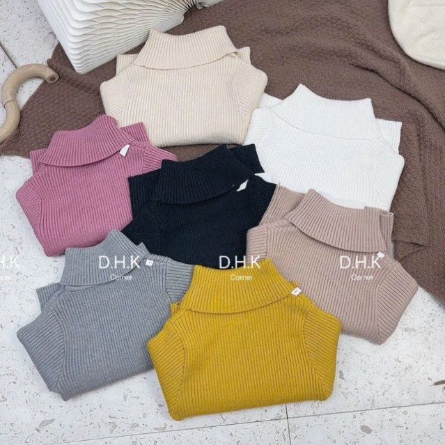 Áo Len Tăm cổ lọ hàng Quảng Châu cao cấp cho bé size 80-120