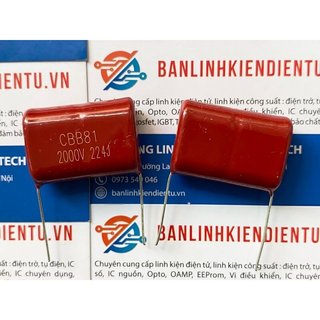 [Combo 3 chiếc] CBB81 Tụ cao áp 2000V 224J 2000V 224J 224K 0.22UF 2000V kích thước 31mm