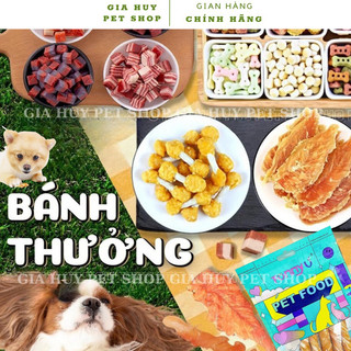 Bánh Thưởng Cho Chó, Thức Ăn Cho Chó Mèo Nhiều Vị (100g) giahuypetshop