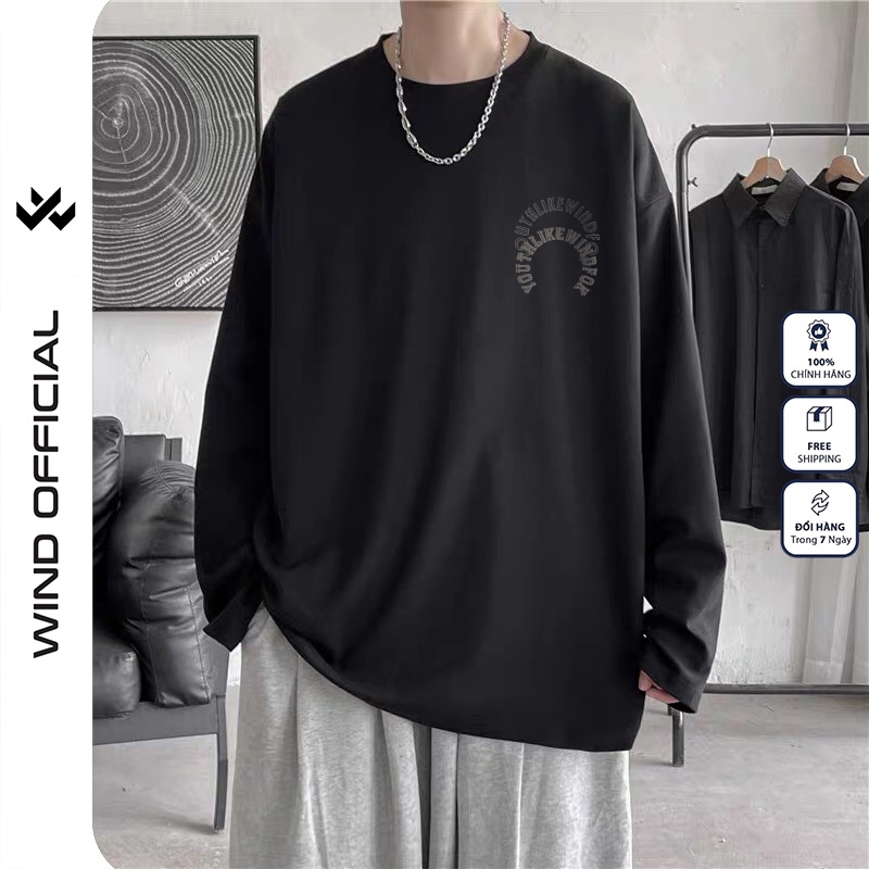Áo thun tay dài WIIS phông unisex form rộng CAT sweater nam nữ oversize ulzzang
