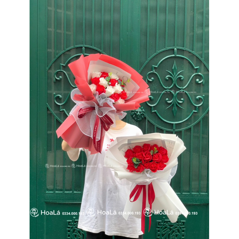 Bó hoa sáp thơm 15b dáng dài