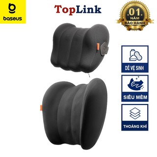 Gối Tựa Đầu Và Gối Tựa Lưng Baseus Thiết Kế Công Thái Học Dùng Trên Ô Tô Hoặc Văn Phòng Siêu Mềm Và Thoáng Khí