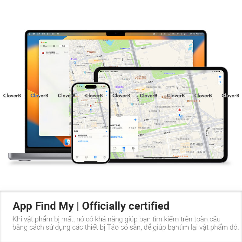 (Tặng Móc) Thiết Bị Định Vị GPS Momax FINTAG BR5 - Giúp Theo Dõi Ô Tô, Xe Máy, Trẻ Em, Thú Cưng - Hỗ Trợ App Find My