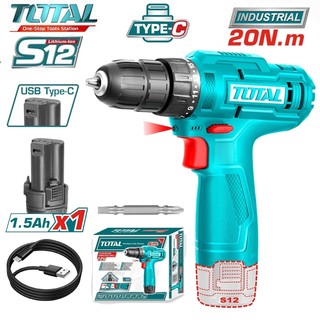 MÁY KHOAN VẶN VÍT DÙNG PIN TOTAL 12V TDLI12415/TDLI12428