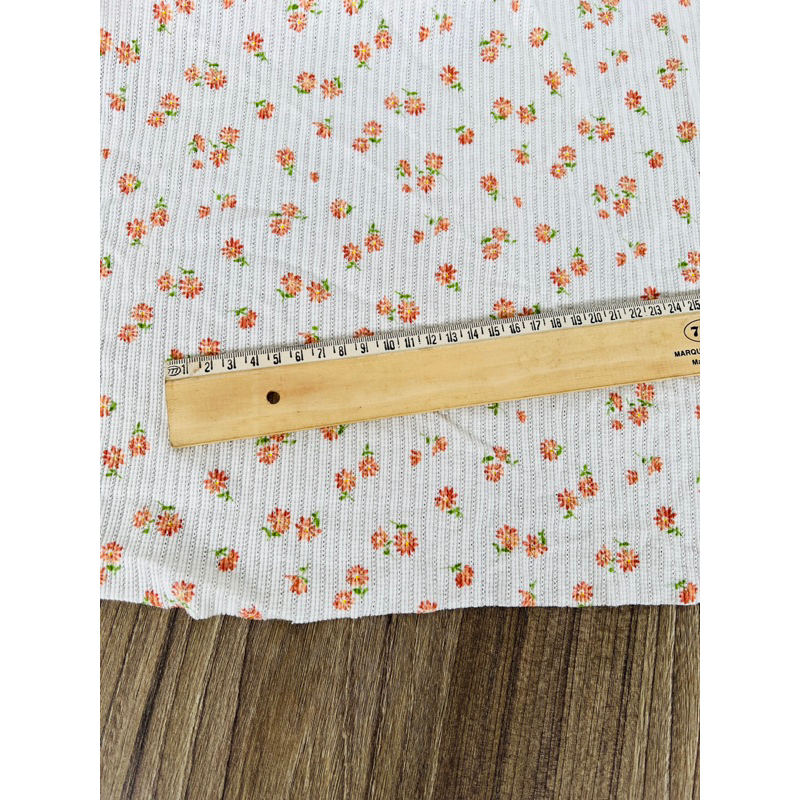Vải thun cotton thông hơi Hàn hoa nhí màu vintage