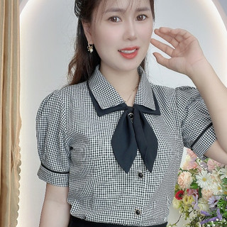 An17- áo kiểu công sở nơ dễ thương