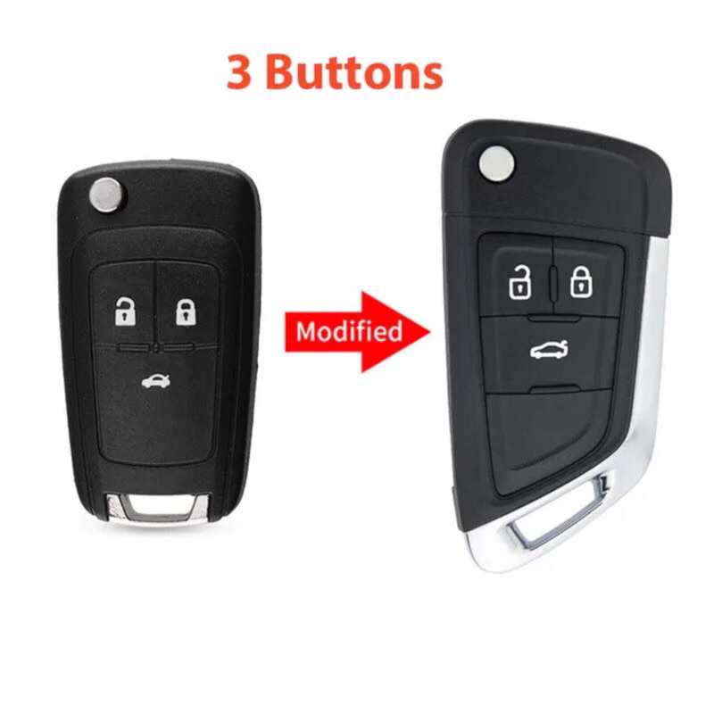Vỏ chìa khoá độ gập cho xe Cruze 3 nút hàng Thái Lan
