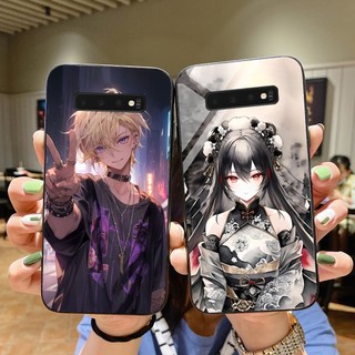 Ốp điện thoại mặt kính Samsung s10 / ss s10 5g / ss s10 plus / ss s10+ in hình anime cô gái xinh