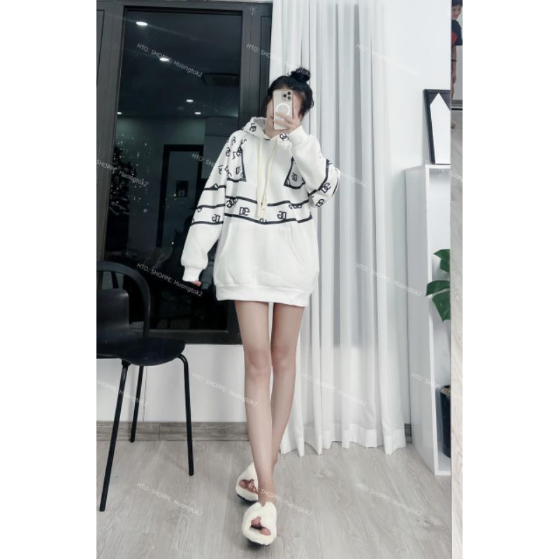 Áo Hoodie  DG  From Rộng Chất Nỉ Dày Dặn Kiểu Dáng Trẻ Trung