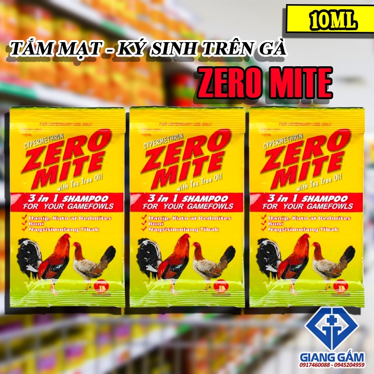 DẦU TẮM GÀ ĐÁ, NGĂN VE RẬN, MẠT GÀ - ZERO MITE - 5ML
