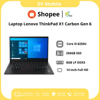 Laptop lenovo thinkpad x1 carbon gen 6- core i5 8350u- ram 8gb- ssd 256gb. svmobile