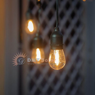 Dây đèn LED bóng Edison năng lượng mặt trời trang trí sân vườn 5-10 mét