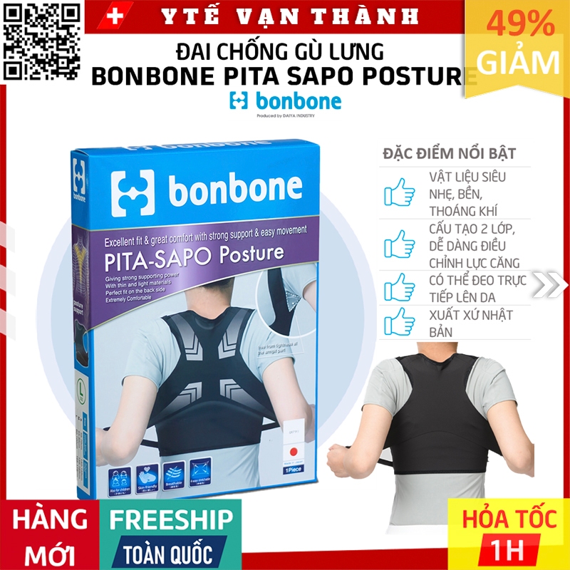 ✅ Đai Chống Gù Lưng Bonbone PITA SAPO POSTURE | Cao Cấp Từ Nhật Bản -VT0218
