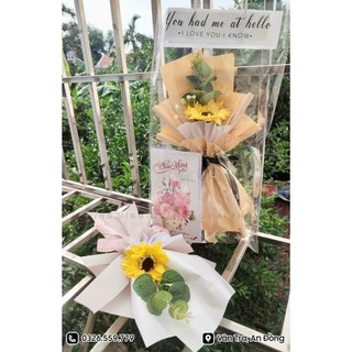 Hoa sáp thơm, hoa hướng dương bó 1-3-5 bông
