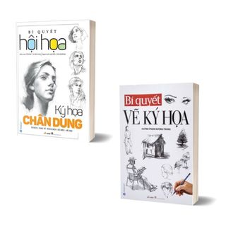 Sách - combo bí quyết hội họa - ký họa chân dung + bí quyết vẽ ký họa