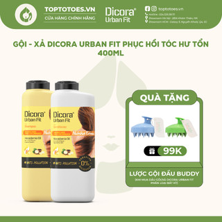 Dầu Gội - Xả Dicora Urban Fit chiết xuất tinh dầu Macadamia phục hồi tóc hư tổn - 400ml 