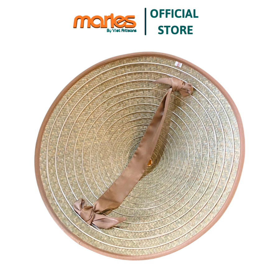 Nón Cỏ Bàng 16 Vành Hoạ Tiết Hoa Cúc Nhí Maries
