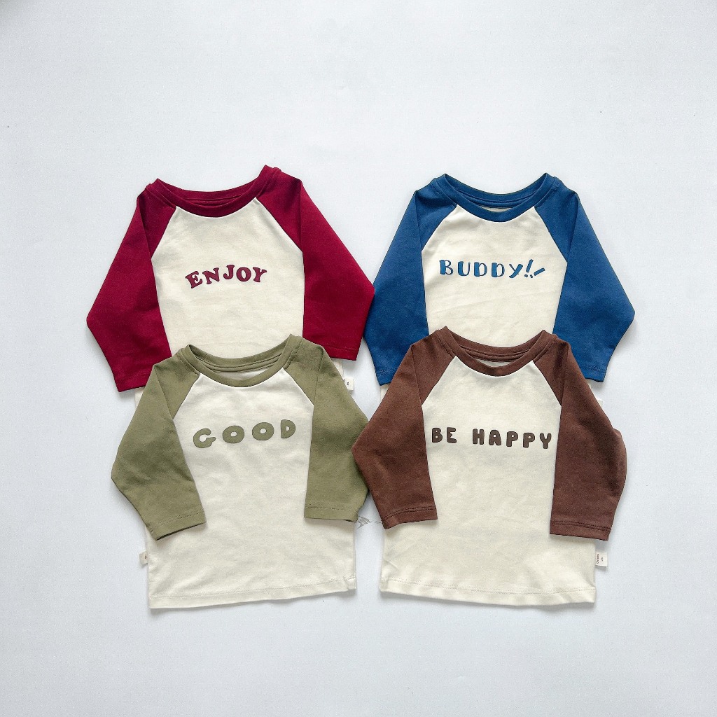 Áo Giữ Nhiệt Dài Tay Thu Đông Cho Bé Chất Cotton In Hình Dễ Thương OBEBI A300