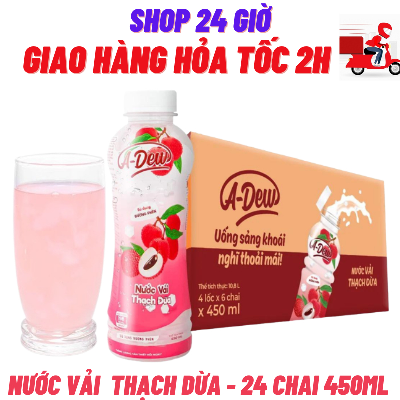 ADEW Nước Vải Thạch Dừa -  Shop 24 Giờ
