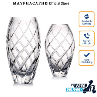 Lọ hoa pha lê rogaska olymp, bình cắm hoa đẹp, cao 21cm và 25cm, nhập slovenia
