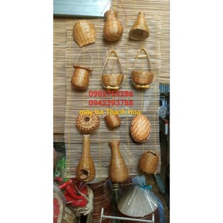 Mành tre đan trang trí, 12 món mây tre đan