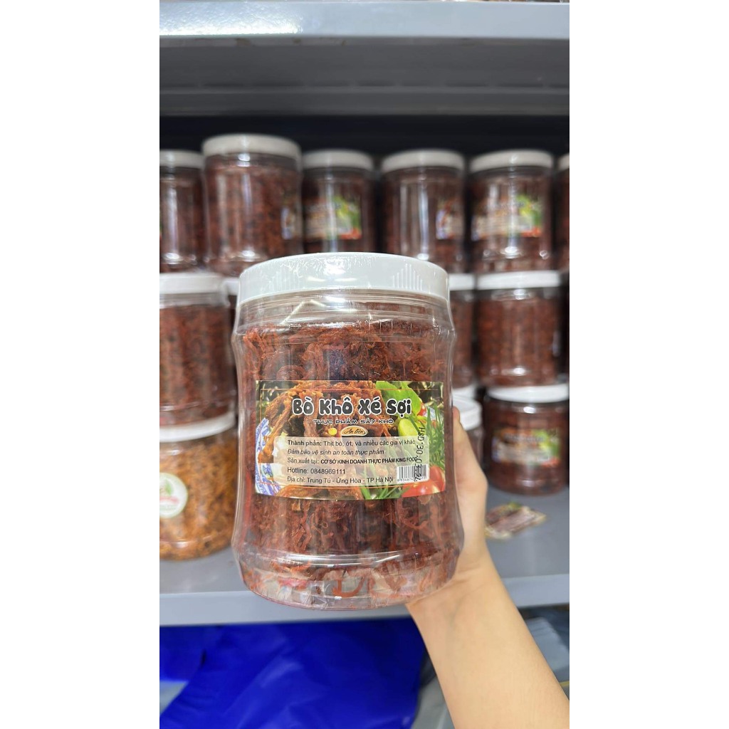 1kg bò khô xé sợi đóng túi zip