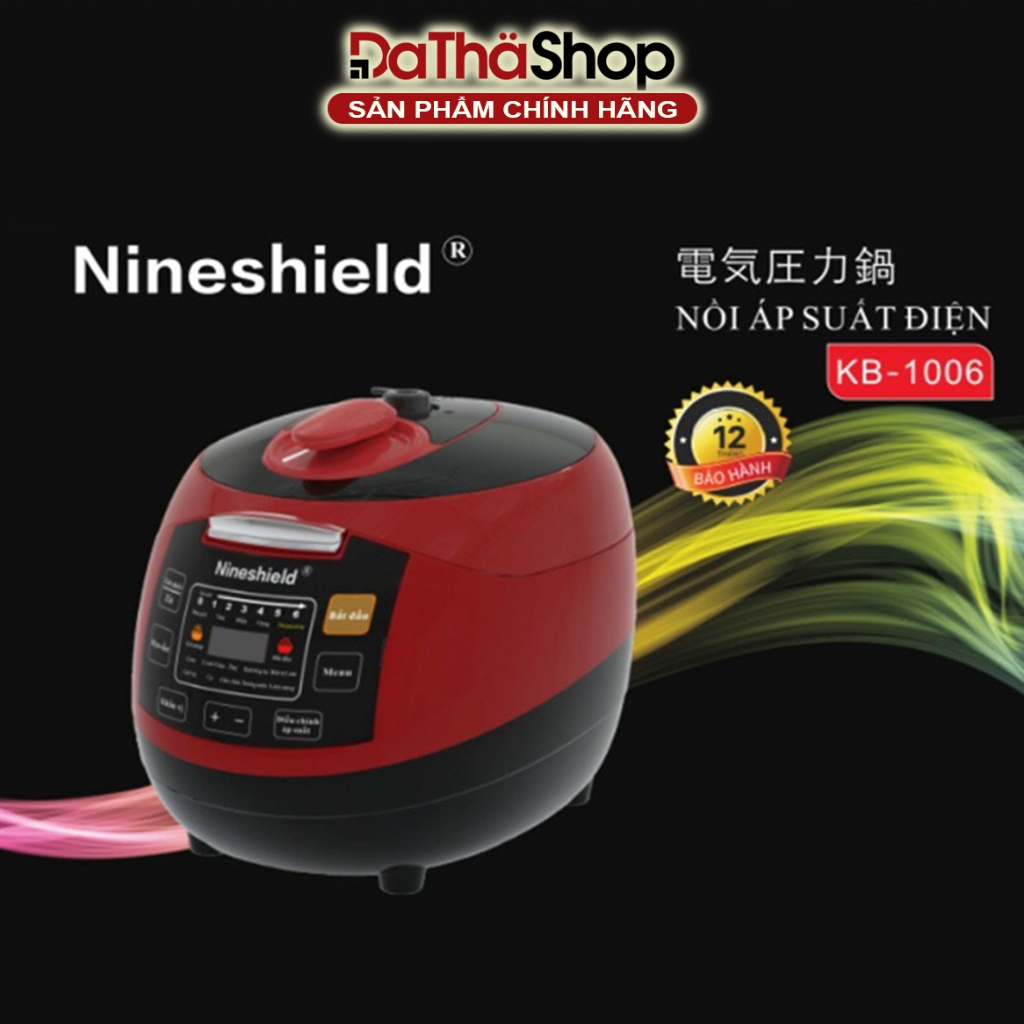 Nồi Áp Suất NINESHIELD KB-1006 Kiêm Nồi Cơm Điện Tử Dung Tích 4 Lít 10 Chế Độ Nấu