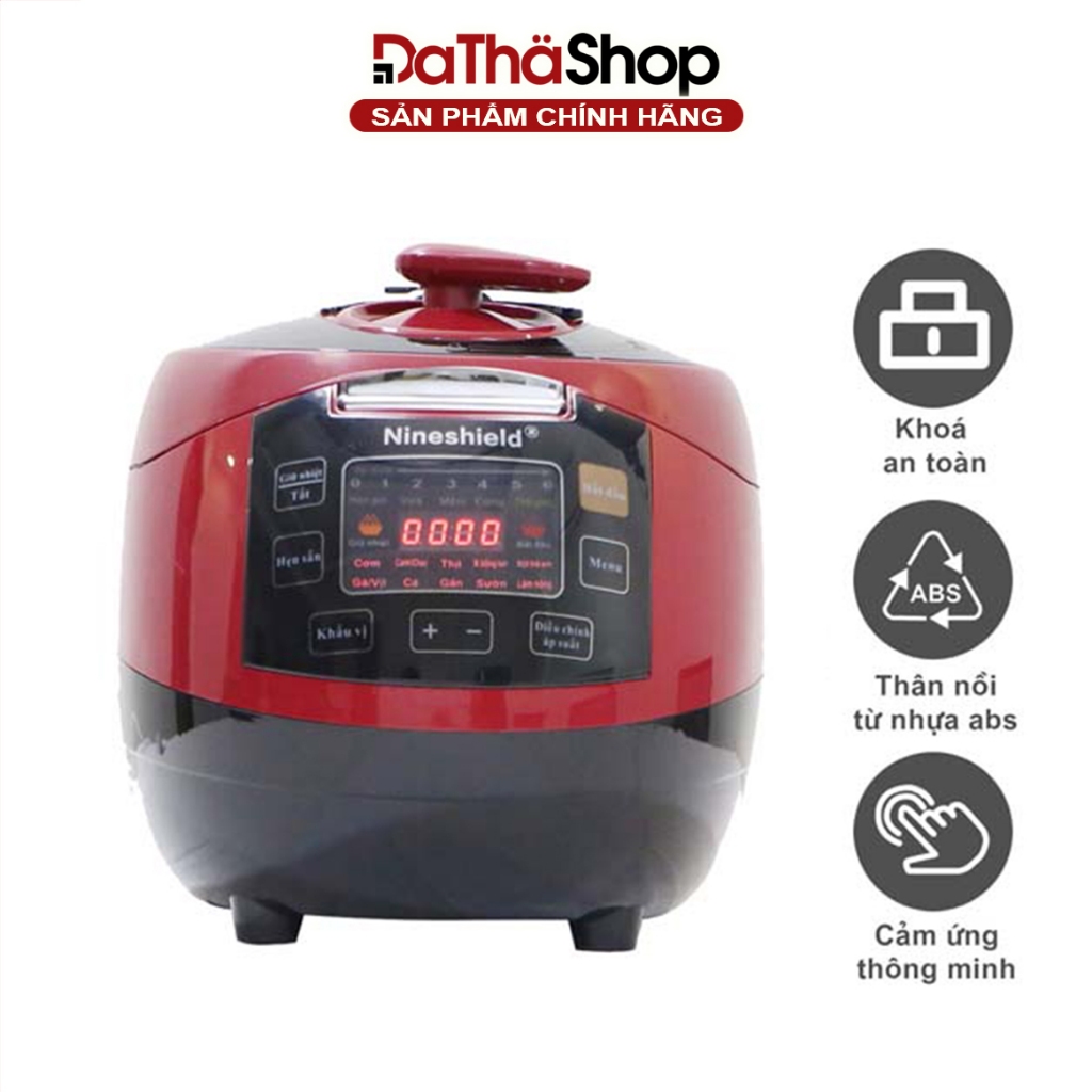 Nồi Áp Suất NINESHIELD KB-1006 Kiêm Nồi Cơm Điện Tử Dung Tích 4 Lít 10 Chế Độ Nấu