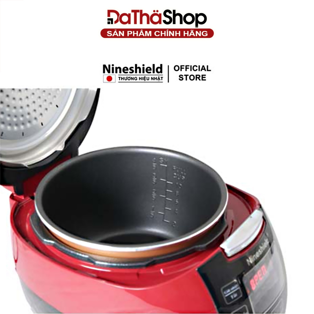 Nồi Áp Suất NINESHIELD KB-1006 Kiêm Nồi Cơm Điện Tử Dung Tích 4 Lít 10 Chế Độ Nấu
