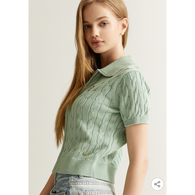 Áo len polo kéo khoá Whoau chính hãng