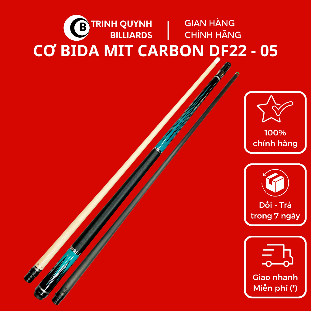 Cơ Bida Mit Carbon DF22 B TRINH QUYNH BILLIARDS DF22-05