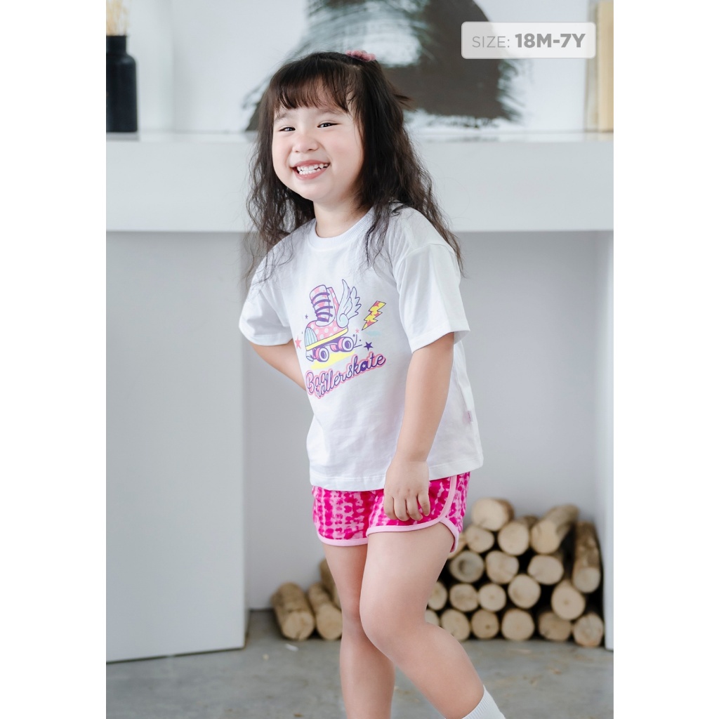 Áo thun bé gái, áo thun form rộng cho bé gái cotton in hình dễ thương cho bé từ 1 tuổi - 7 tuổi Baa Baby B-GT-AT30N-01