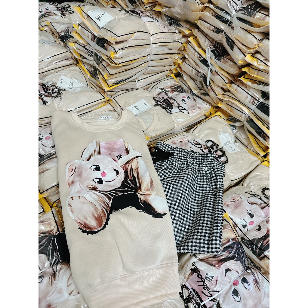 SET THU ĐÔNG CHUNCHUN QUẦN KẺ SỌC ĐÁNG YÊU