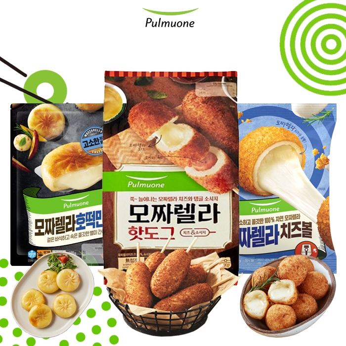 Bộ 3 set bánh nhân phô mai Mozzarella Pulmuone